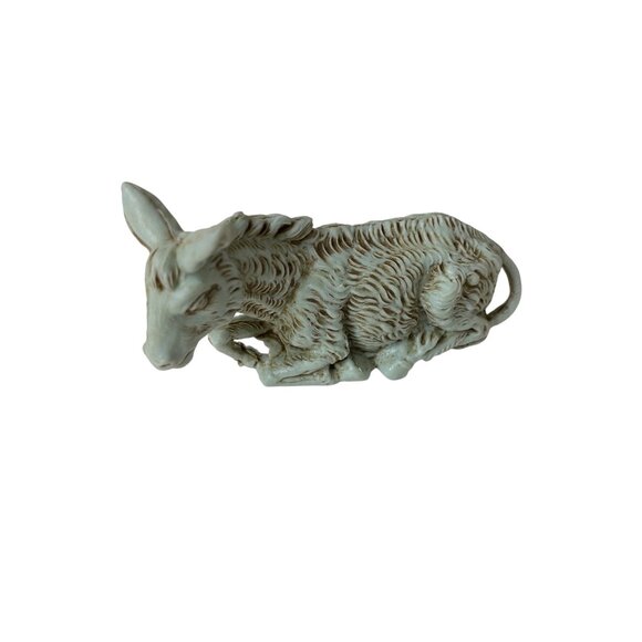 Vintage Italian Nativity Presepio Painted Figurines Rustic Wooden Stable Vtg - Picture 8 of 10